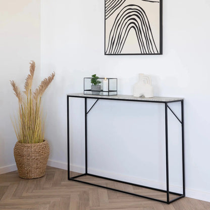 House Nordic, Vita Konsolbord, Svart/Natur