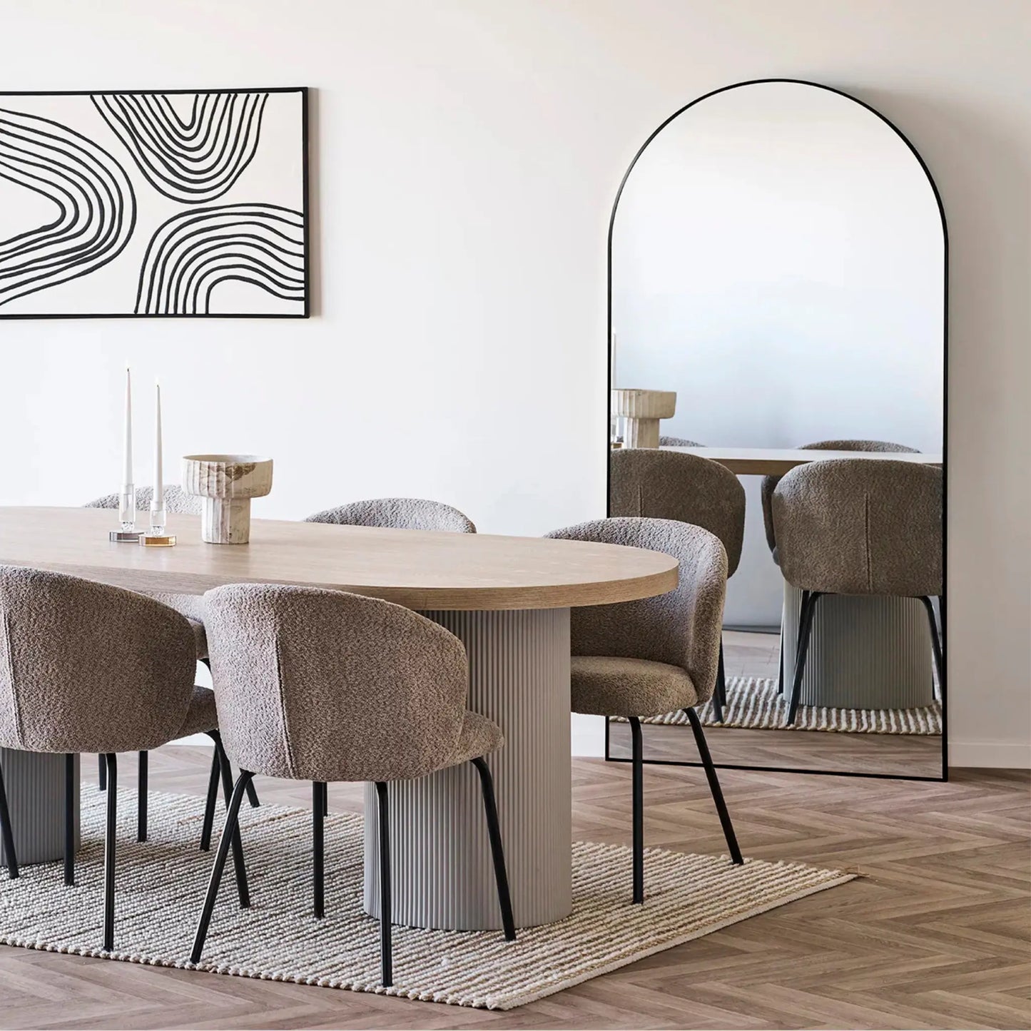 House Nordic Madrid Spegel, Svart