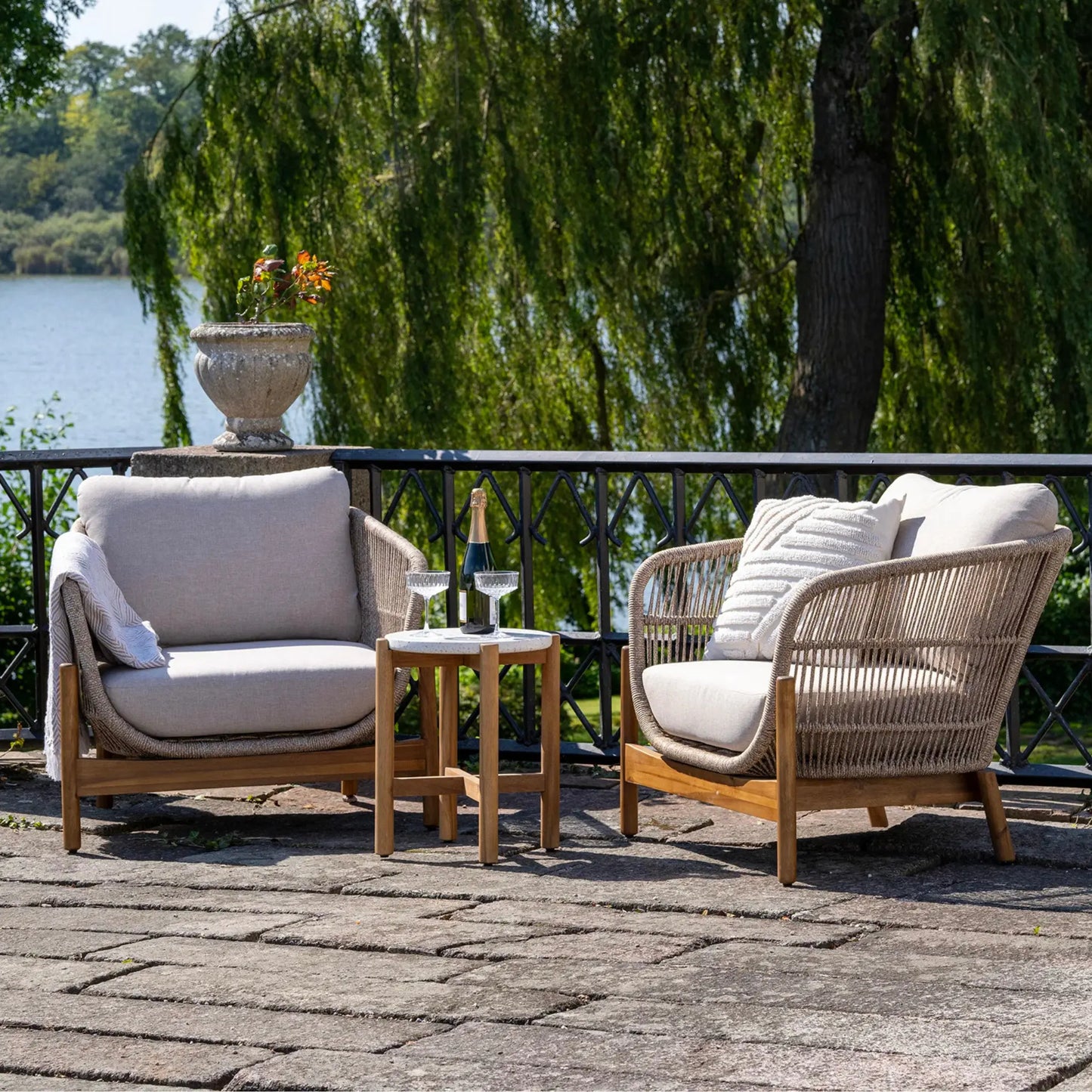House Nordic Terracina Loungeset, Brun/Beige