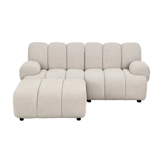 House Nordic Taza 2,5-Sits Modulsoffa med Puff, Sand