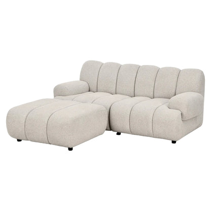 House Nordic Taza 2,5-Sits Modulsoffa med Puff, Sand