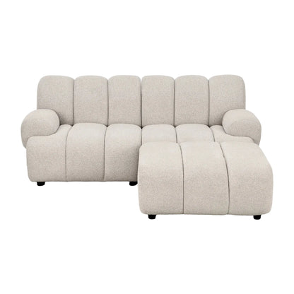 House Nordic Taza 2,5-Sits Modulsoffa med Puff, Sand