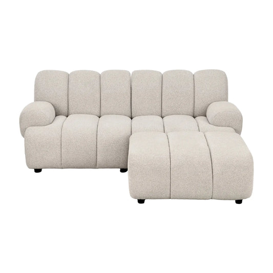 House Nordic Taza 2,5-Sits Modulsoffa med Puff, Sand