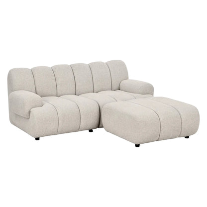 House Nordic Taza 2,5-Sits Modulsoffa med Puff, Sand