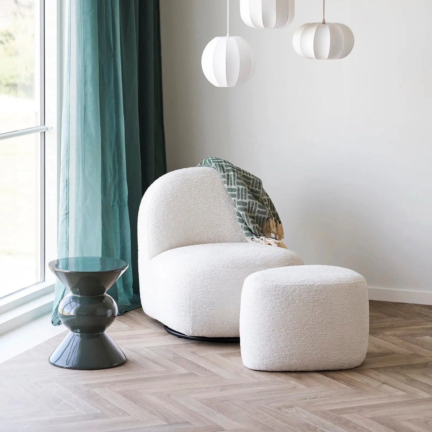 House Nordic Milo Loungestol, Off-White