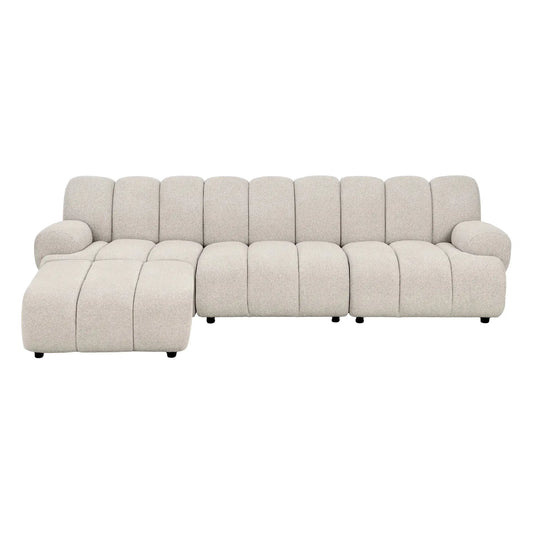 House Nordic Taza 3,5 Sits Modulsoffa med Puff, Sand