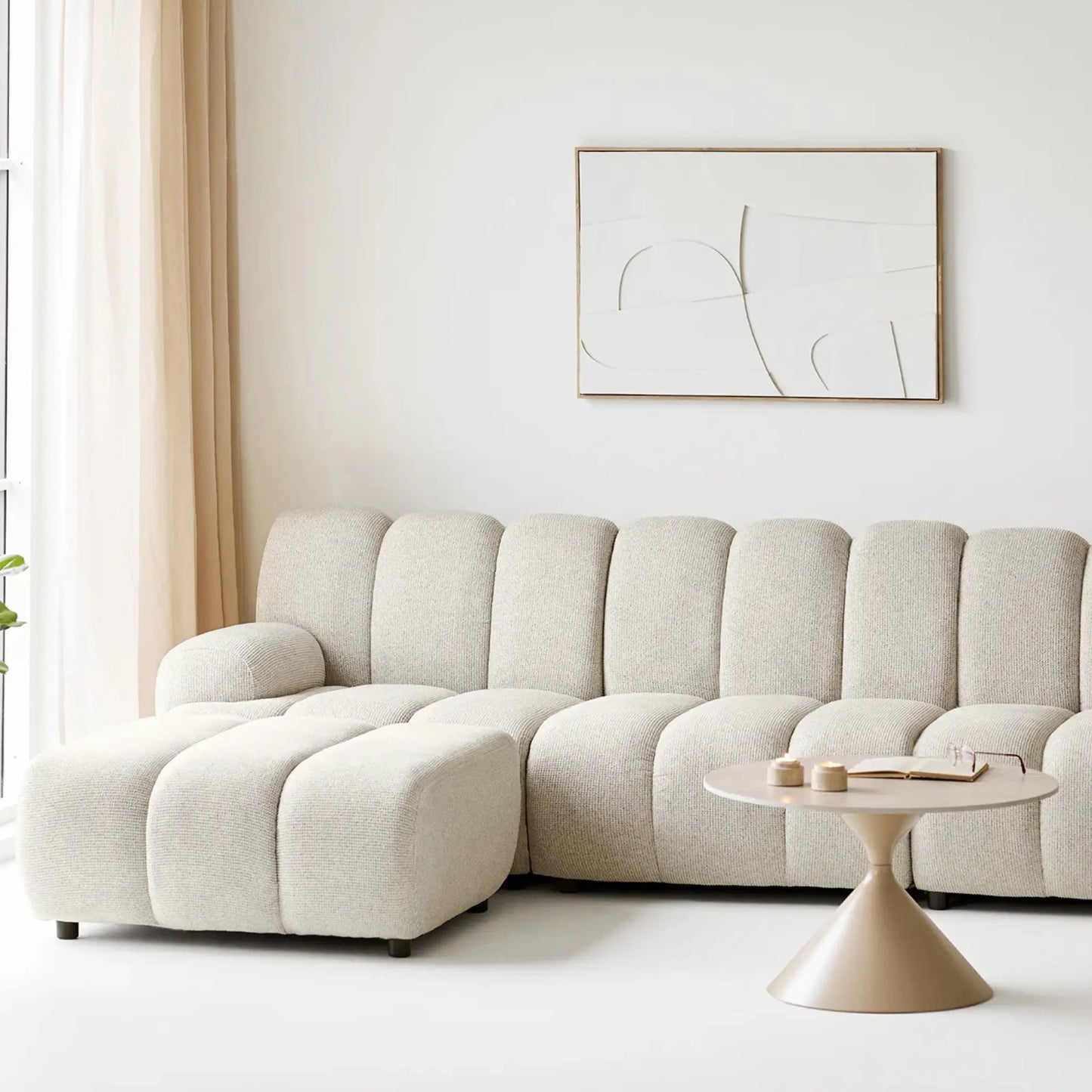House Nordic Taza 3,5 Sits Modulsoffa med Puff, Sand