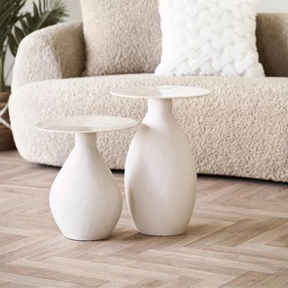 House Nordic Calais Sidobord 40 cm, Offwhite