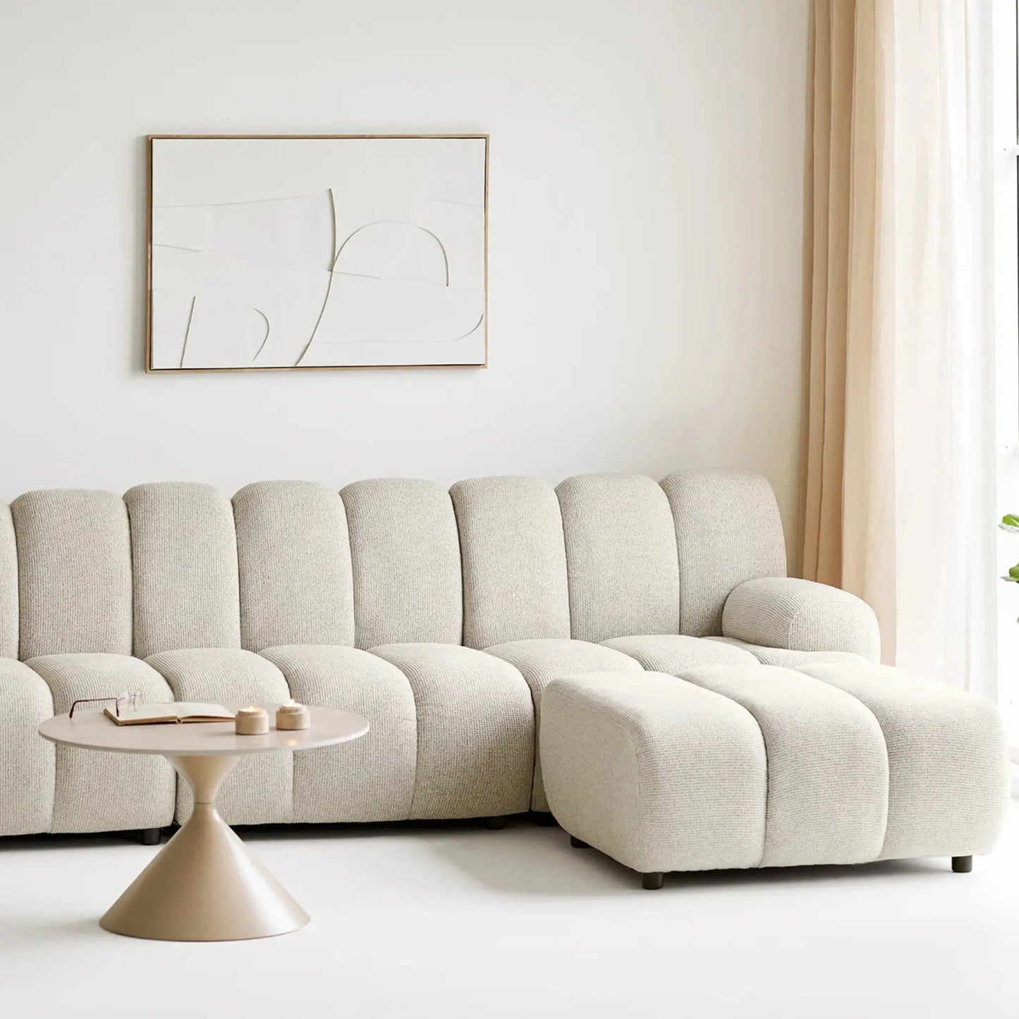 House Nordic Taza 3,5 Sits Modulsoffa med Puff, Sand