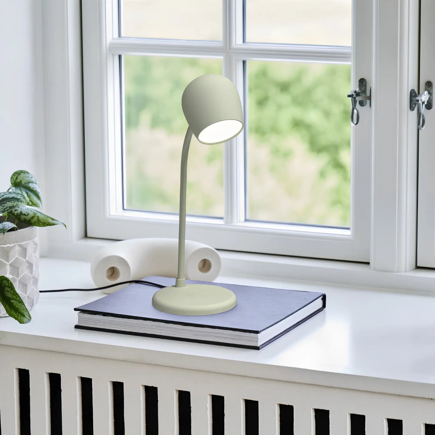 Kreafunk Ellie Led-lampa/Högtalare/Qi Dusty Olive