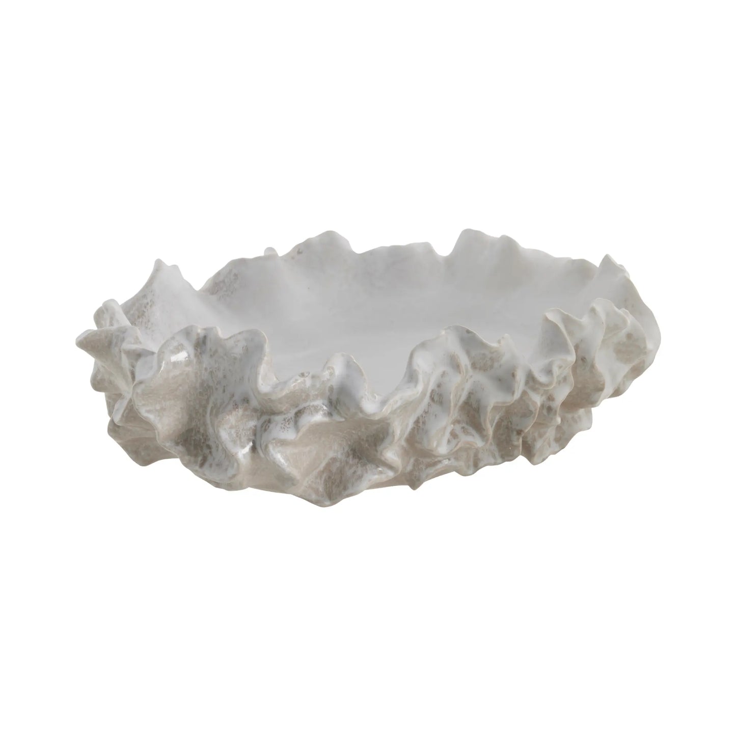 Lene Bjerre Viola Skål 46x35 cm, Linne/vit