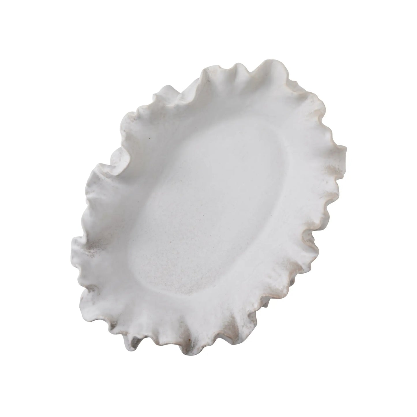 Lene Bjerre Viola Skål 46x35 cm, Linne/vit