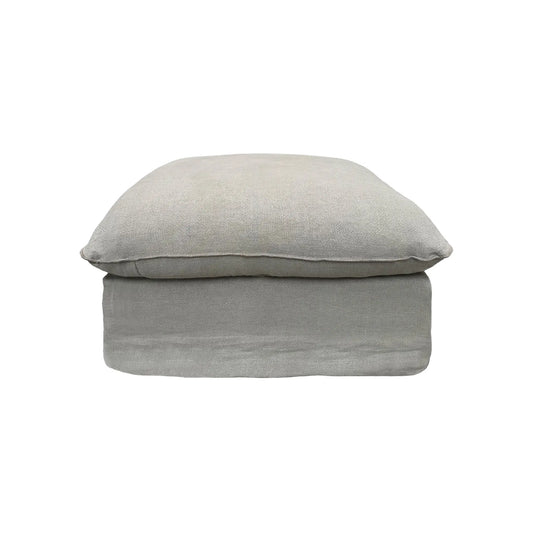 Lene Bjerre Dara Puff Ø92 cm, Mörkt Linne