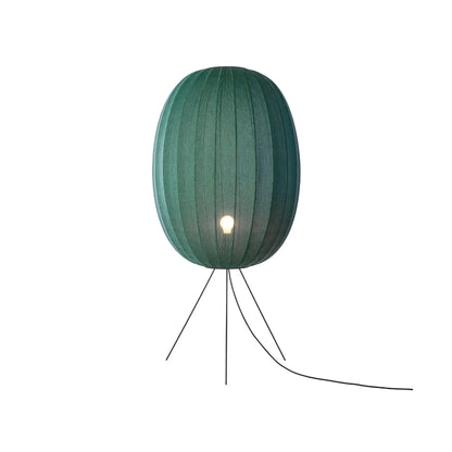 Made by Hand Knit-Wit Golvlampa 65 Hög Oval Mellan, Tweedgrön