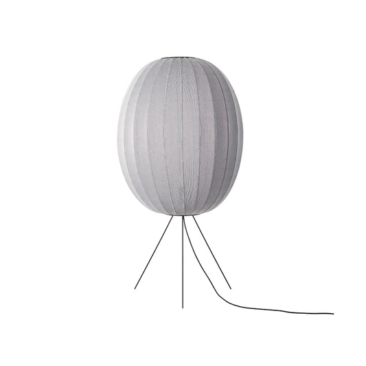 Made by Hand Knit-Wit Golvlampa 65 Hög Oval Mellan, Silver