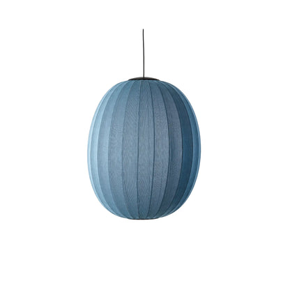 Made by Hand Knit-Wit Taklampa 65 Hög Oval LED, Blå Sten