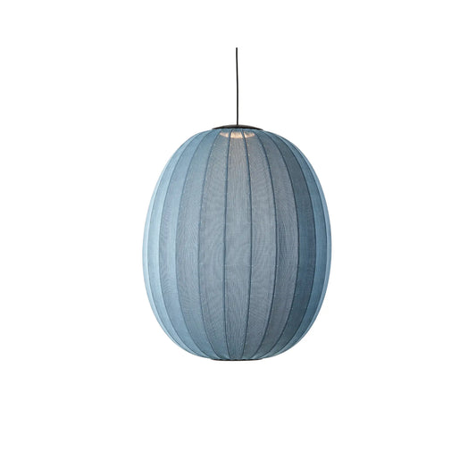 Made by Hand Knit-Wit Taklampa 65 Hög Oval LED, Blå Sten