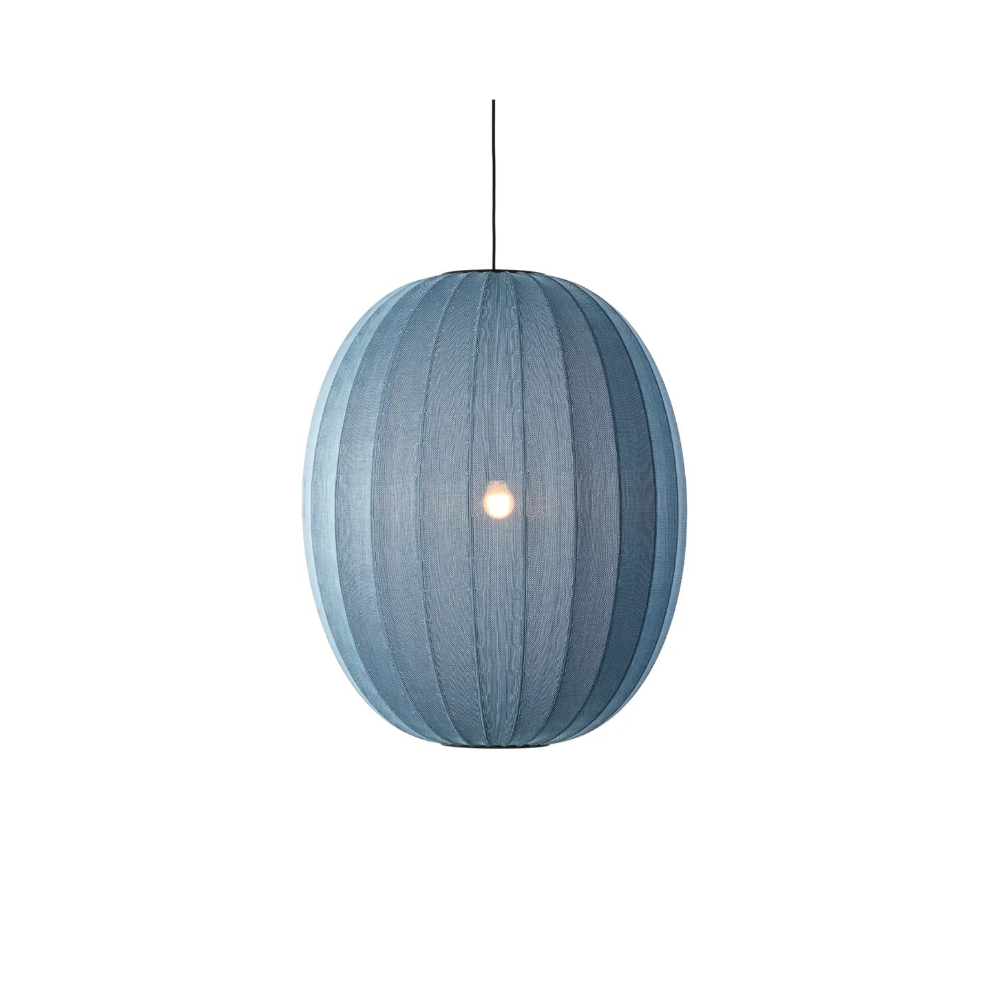 Made by Hand Knit-Wit Taklampa 65 Hög Oval, Blå Sten