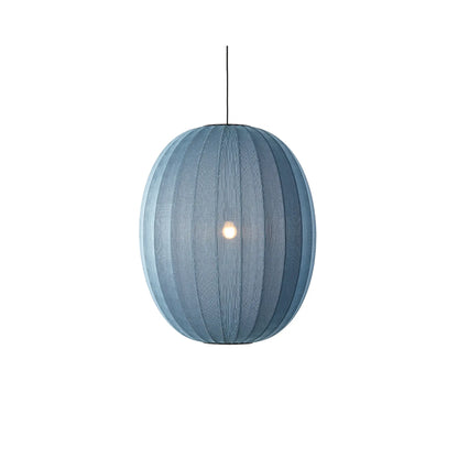 Made by Hand Knit-Wit Taklampa 65 Hög Oval, Blå Sten