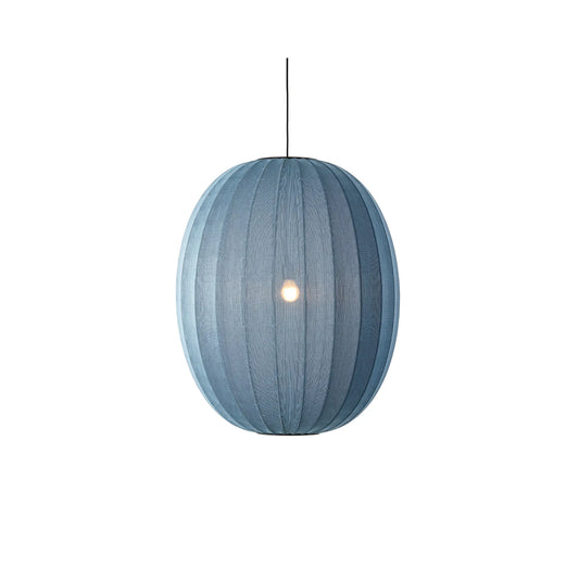 Made by Hand Knit-Wit Taklampa 65 Hög Oval, Blå Sten