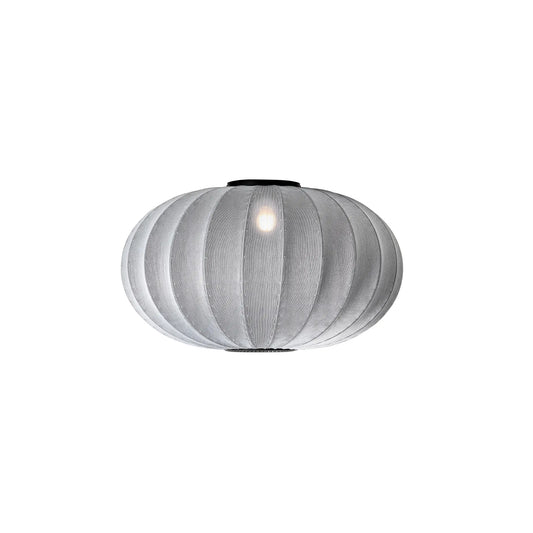 Made by Hand Knit-Wit Tak-/Vägglampa 76 Oval, Silver