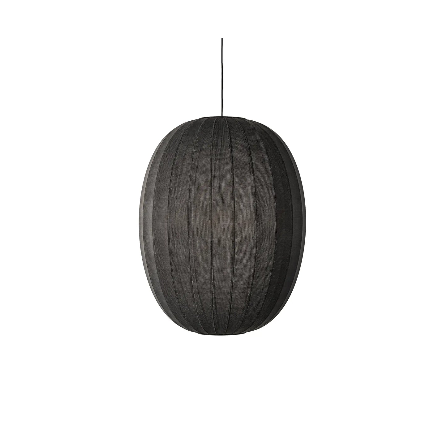 Made by Hand Knit-Wit Taklampa 65 Hög Oval, Svart