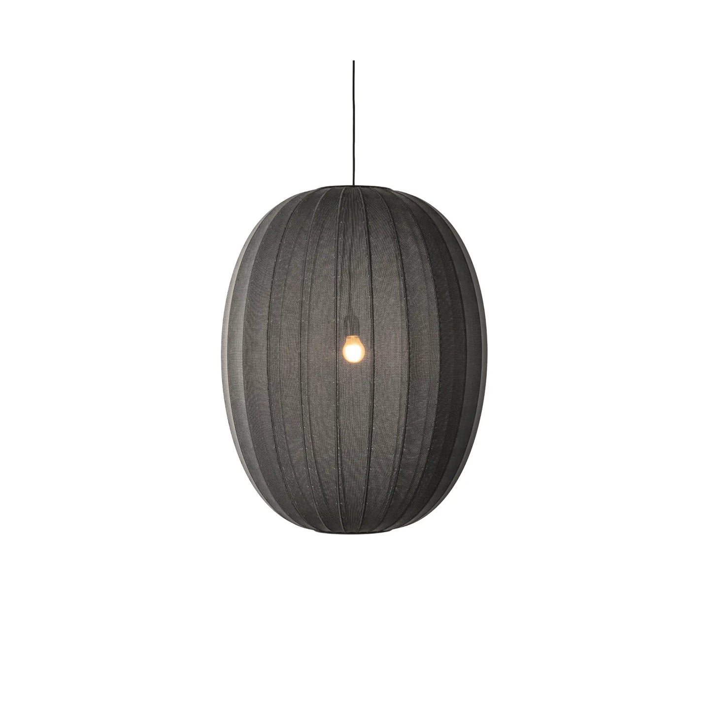 Made by Hand Knit-Wit Taklampa 65 Hög Oval, Svart