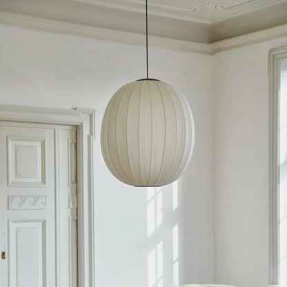Made by Hand Knit-Wit Taklampa 65 Hög Oval LED, Pärlvit