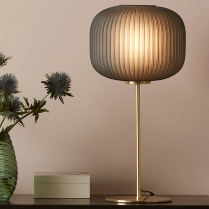Markslöjd Sober Bordlampa 1 l Borstad, Mässing/Rökfärgad