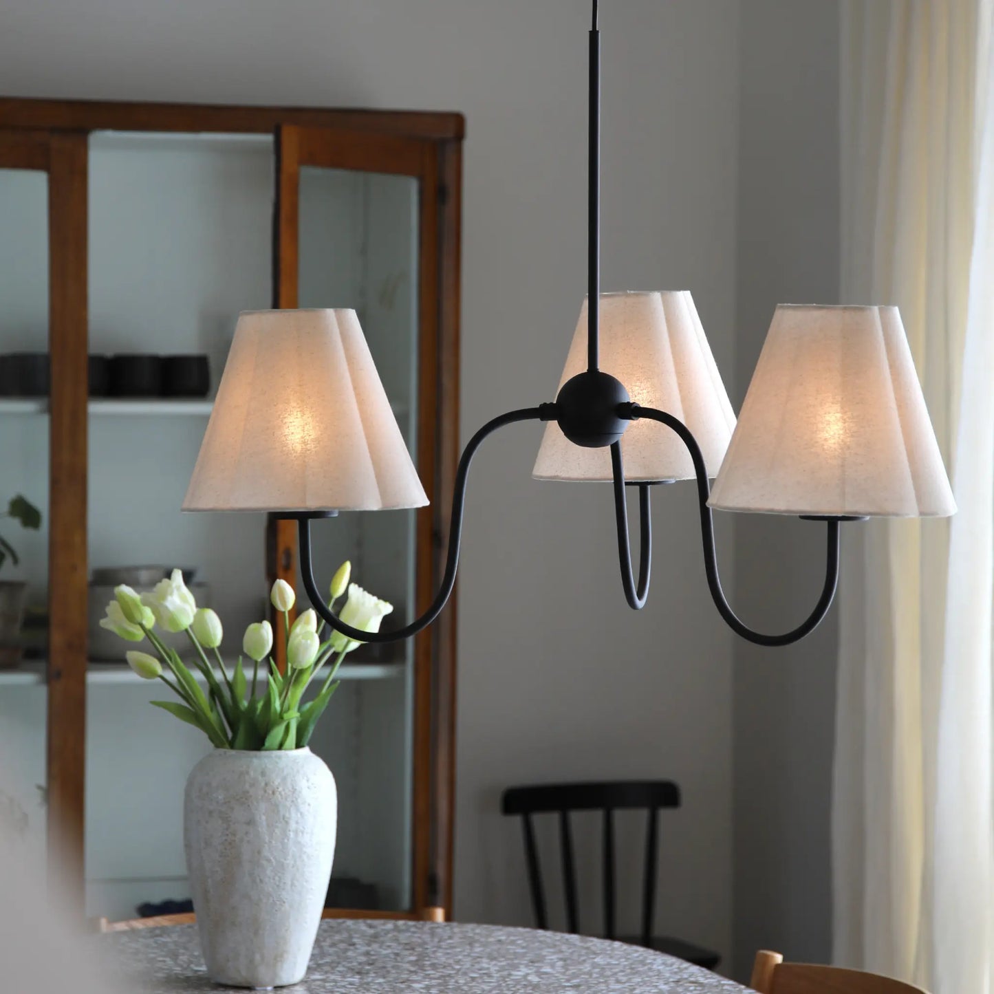 Markslöjd Veya Taklampa 3 l, Svart/Beige