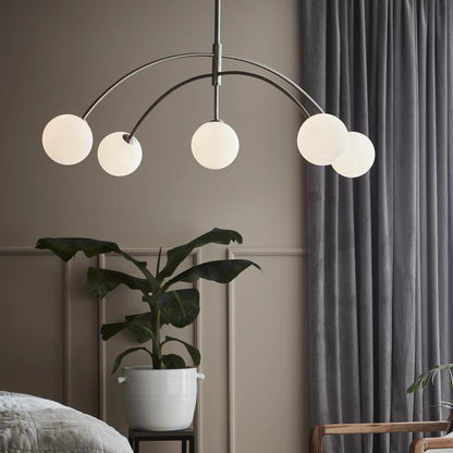 Markslöjd Heaven Taklampa 5 l, Stål/Opal