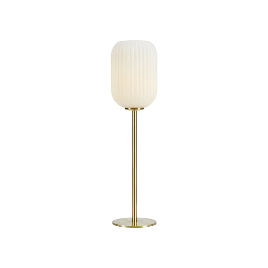 Markslöjd Cava Bordslampa 1 l Borstad, Mässing/Vit
