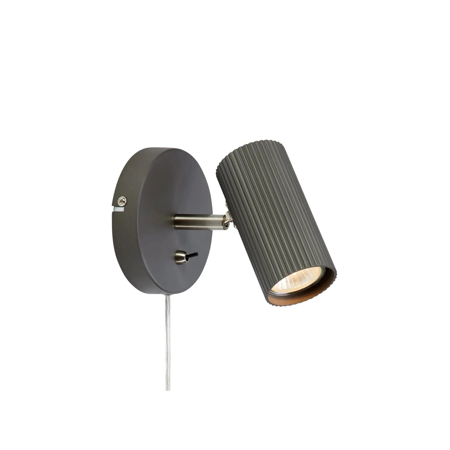 Markslöjd Costilla Vägglampa, Mörkgrå/Satinnickel