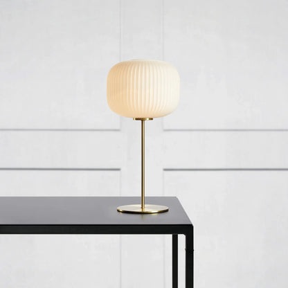 Markslöjd Sober Bordlampa 1 l Borstad, Mässing/Vit