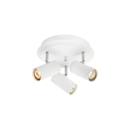 Markslöjd Costilla Taklampa Round, Vit/Satinnickel
