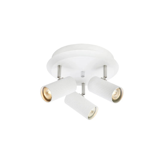 Markslöjd Costilla Taklampa Round, Vit/Satinnickel
