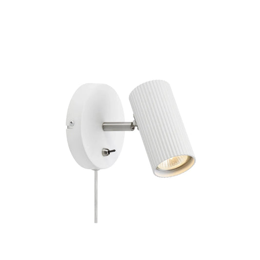 Markslöjd Costilla Vägglampa, Vit/Satinnickel