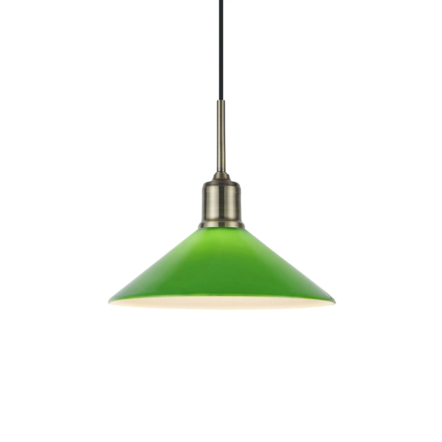 Markslöjd Vela Taklampa 1 l, Antikmässing/Grön