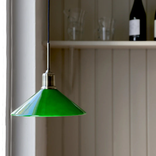 Markslöjd Vela Taklampa 1 l, Antikmässing/Grön