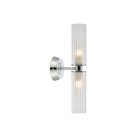 Markslöjd Rimini Vägglampa 2 l Ip44, Klar/Krom