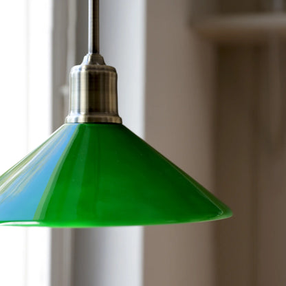 Markslöjd Vela Taklampa 1 l, Antikmässing/Grön