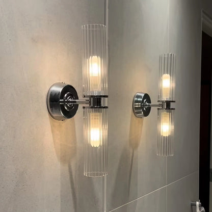 Markslöjd Rimini Vägglampa 2 l Ip44, Klar/Krom