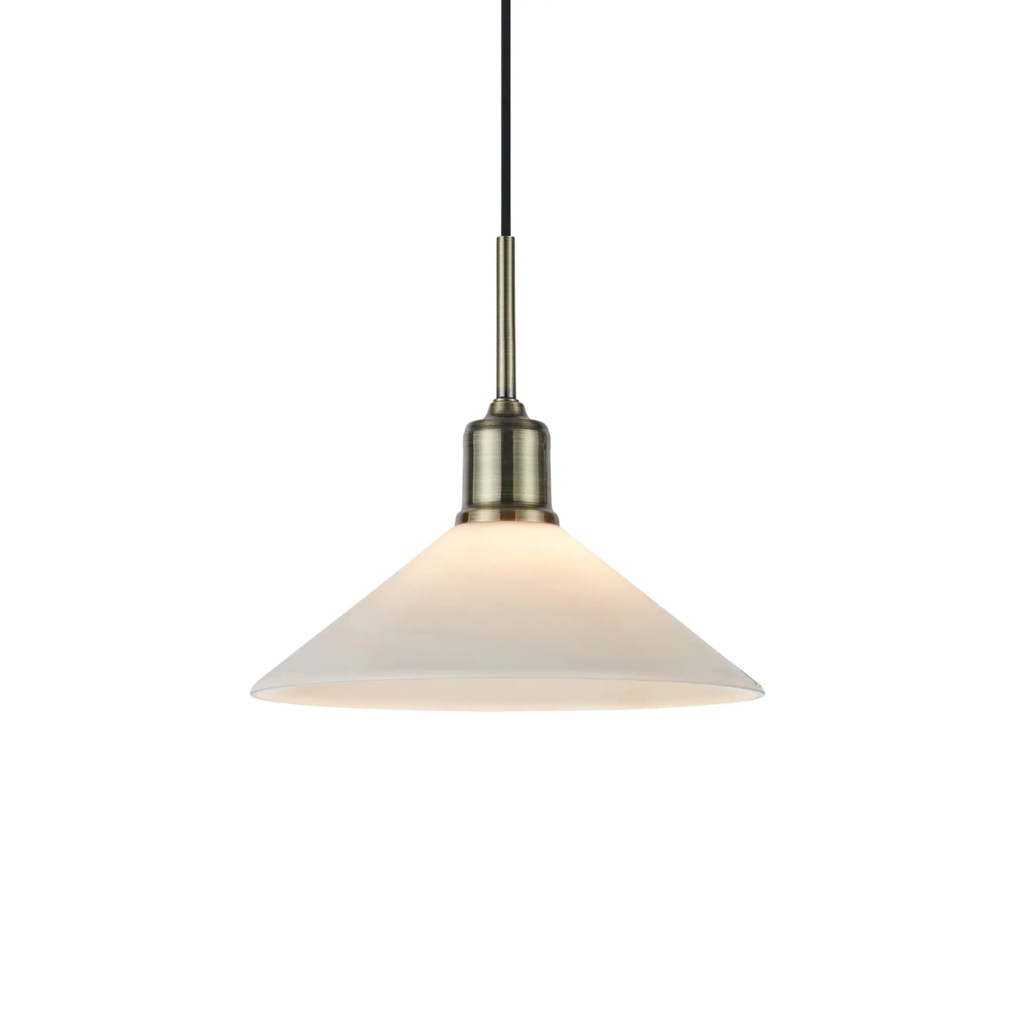 Markslöjd Vela Taklampa 1 l, Antikmässing/Blankvit