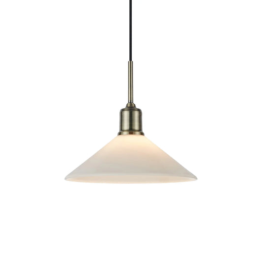 Markslöjd Vela Taklampa 1 l, Antikmässing/Blankvit