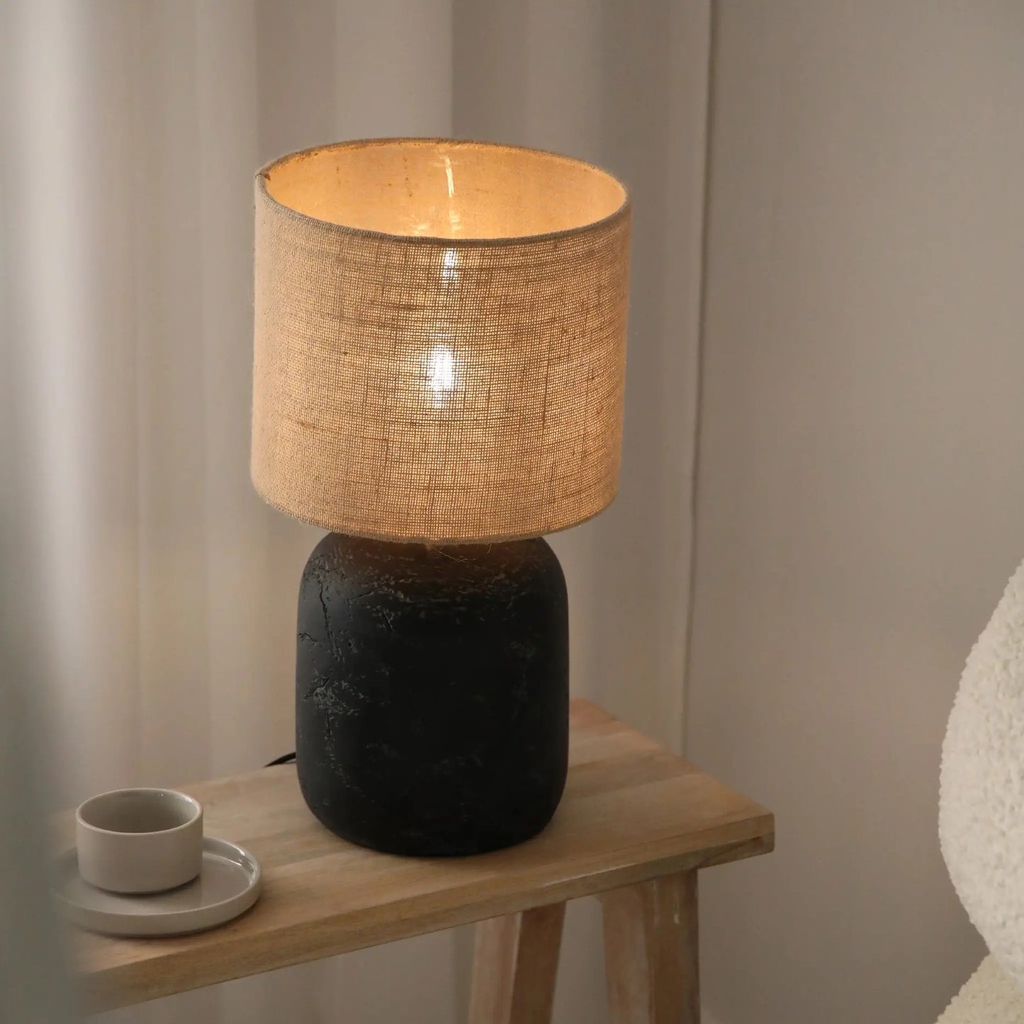 Markslöjd Montagna Bordslampa 45cm, Svart/Natur