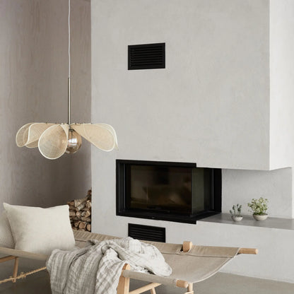 Markslöjd Styrka Taklampa 1 l 63 cm, Beige/Antik, Mässing/Bärnsten