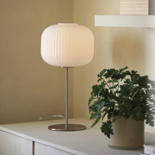 Markslöjd Sober Bordslampa 1 l, Vit/Satin Nickel