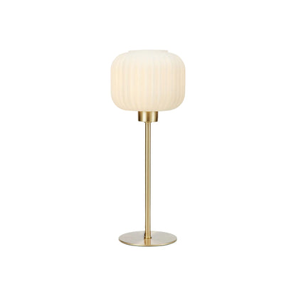 Markslöjd Sober Bordslampa Liten 1 l Borstad, Mässing/Vit
