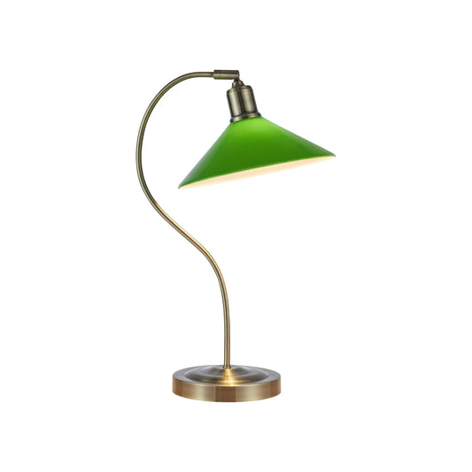 Markslöjd Vela Bordslampa 1 l, Antikmässing/Grön