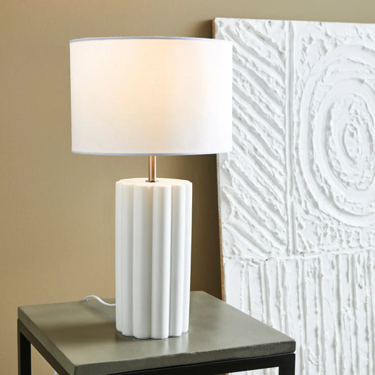 Markslöjd Column Bordslampa, Vit/Vit